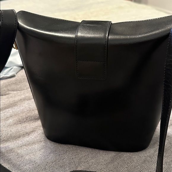RARE -Celine Bucket Black Leather-  💯 authentic vintage womens  bag - Picture 4 of 4